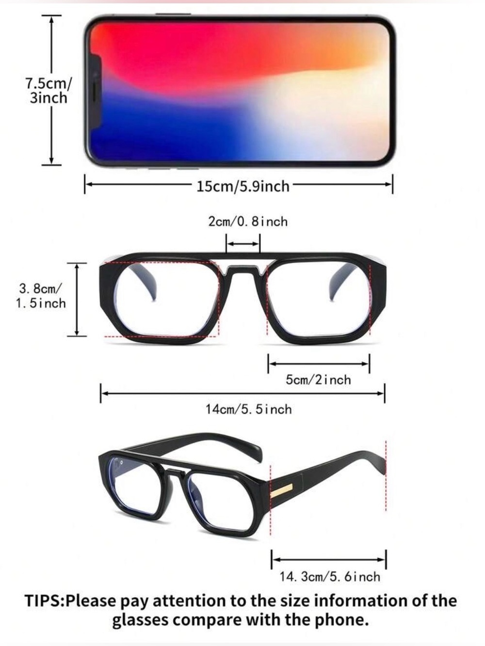 Men's Oversized Black Frame Sunglasses - Picture 3 of 3